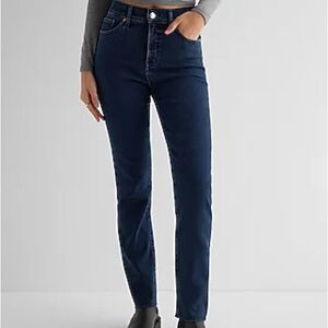 Express Dark Blue Straight Leg Women's Jeans